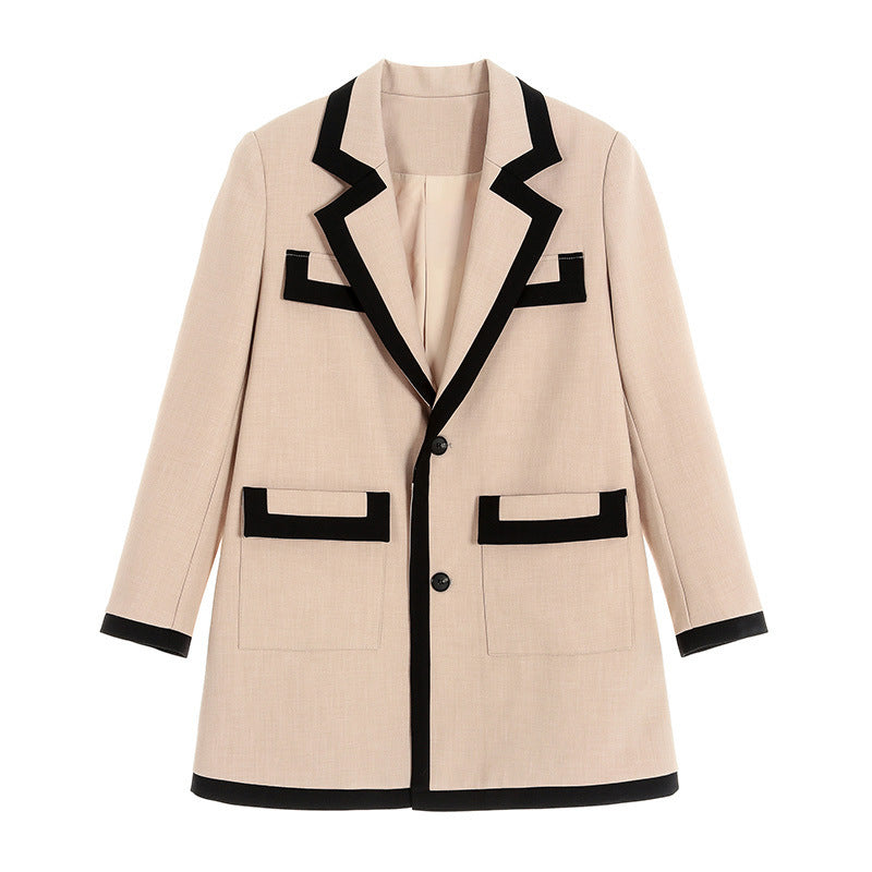 Stitching fashionable Street Blazer suit for women