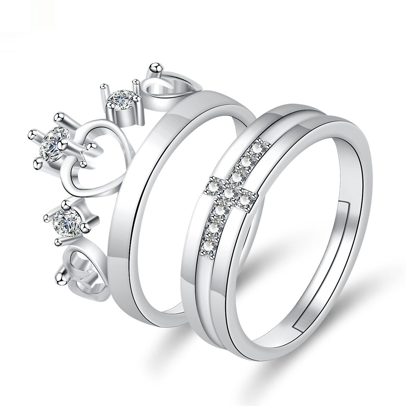 Moissanite Engagement Couple Couple Rings